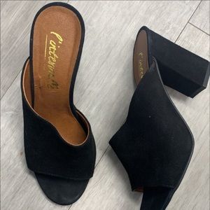 Intervalle Black Suede Block Heel